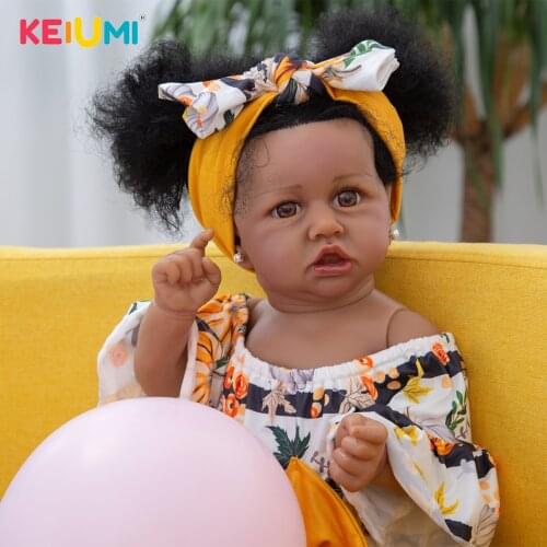 KEIUMI 57 CM Soft Full Silicone Vinyl Reborn Babie Fast Delivery Well Packaged Reborn Newborn Baby Doll Fashion Childrens Toy