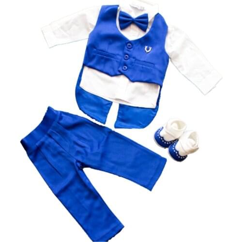 Pugi male baby three-button mevlüt team 0-3 month & palmgren-3-6 month