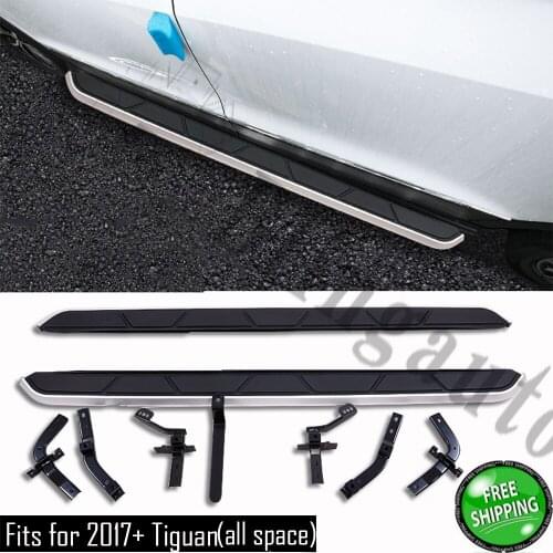 Fits for VW. Volkswagen Tiguan 2017-2020 2Pcs left right running board side steps nerf bar car pedal side stairs side bar