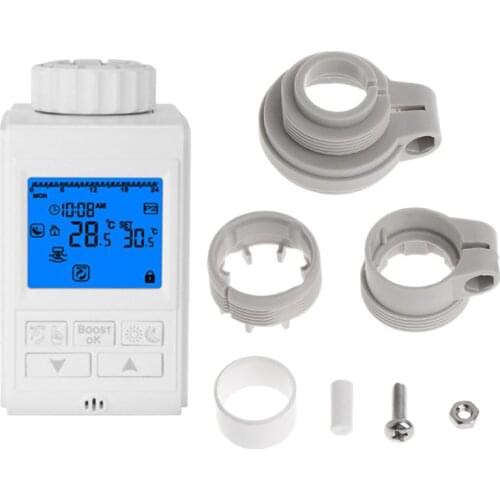 Programmable Thermostat Timer TRV Thermostatic Radiator Valve Actuator Thermostat Heater Thermoregulator Temperature Controlling