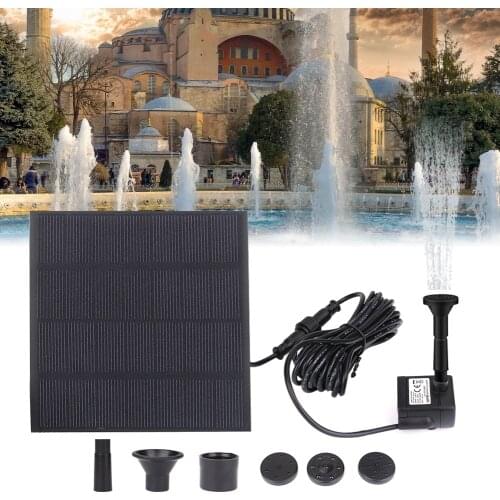1.2W Solar Panel Flotaing Fountain Brushless Motor Solar Fountain No Battery Garden Decoration Water Pump Sprinkler Sprayer