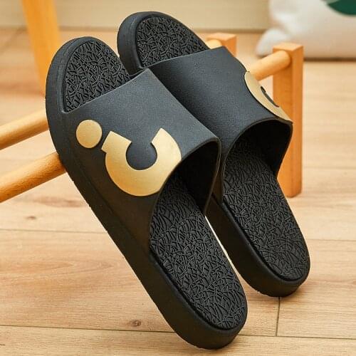 Slippers Mens Fashion Wear Korean-Style Cool Fashion Slippers Women Couple Beach Shoes Home Slippers for Men Mens House Shoes