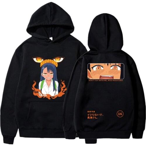 Don't Toy with Me, Miss Nagatoro Anime Hoodies Sweatshirts Loose Oversized Hip Hop Sweatshirts Pullovers Women Men Hoodies Tops