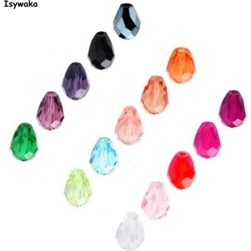 U Pick Color 5*7mm 70pcs Faceted Teardrop Beads Austria Crystal Beads Waterdrop Beads Loose Spacer Bead for DIY Jewelry Making
