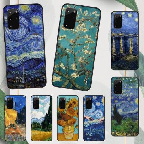 Van Gogh Skull Tardis Phone Case For Samsung A50 A51 A71 A20E A20S S10 S20 S21 S30 Plus ultra 5G M11