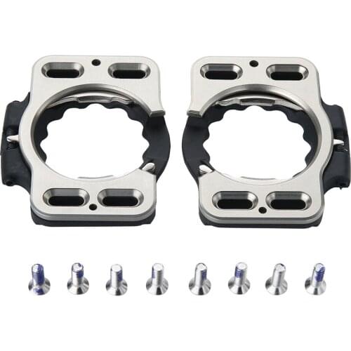 1 Pair Bike Pedal Cleats Quick Release Aluminum Alloy Cleat Cover Lightweight Pedal Clip Riding Accessory Practical