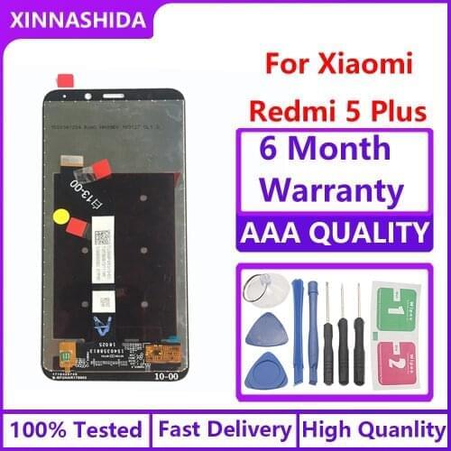 For Xiaomi Redmi 5 Plus New LCD Display 10 Touch Screen Redmi5 Plus LCD Digitizer Replacement Repair Spare Parts