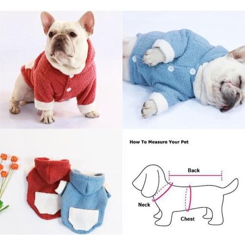 French Bulldog Clothes Winter Pug Coat Jacket Thicken Warm Dog Clothing Poodle Bichon Pomeranian Schnauzer Corgi Pet Outfit