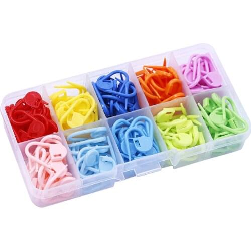 120Pcs/box Useful Plastic Pins Sweater Mark Buckle Needle Knitting Accessories Yarn DIY Weaving Sewing Tools & Accessory