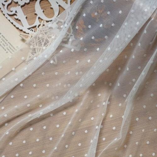 2Meters/lot mix styles 150CM high quality mesh gauze dots stretch fabric cloth manual DIY clothing accessories veil decoration