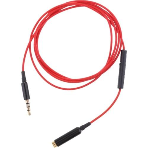 3.5mm Stereo Male to Female With Remote & Mic Extension Audio Cable Cord