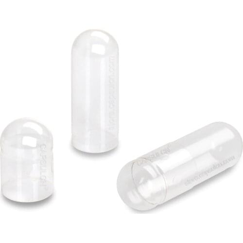 5000 Pcs/Carton Empty Vegetarian Pullulan Capsules Size 000 Clear Colored Joined Capsule