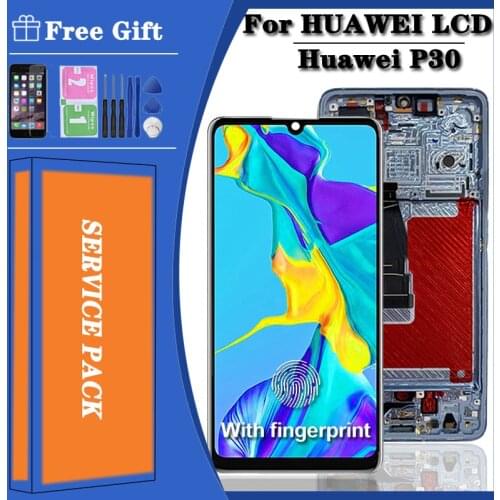 6.1" Super AMOLED For Huawei P30 LCD ELE-L29 ELE-L09 ELE-AL00 Display Touch Screen Digitizer Replacement Parts Fingerprint
