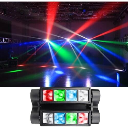 Disco Mini LED 10W RGBW Moving Head Light Dj LED Spider Beam Stage Lighting 8Pcs RGBW Spider Light Good For DJ Nightclub Party