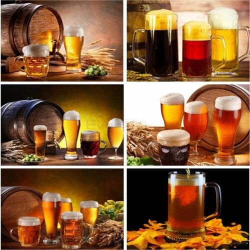 EverShine Diamond Painting Kits Wine Cross Stitch Diamond Embroidery Landscape Rhinestones Art Handwork Gift Home Decoration