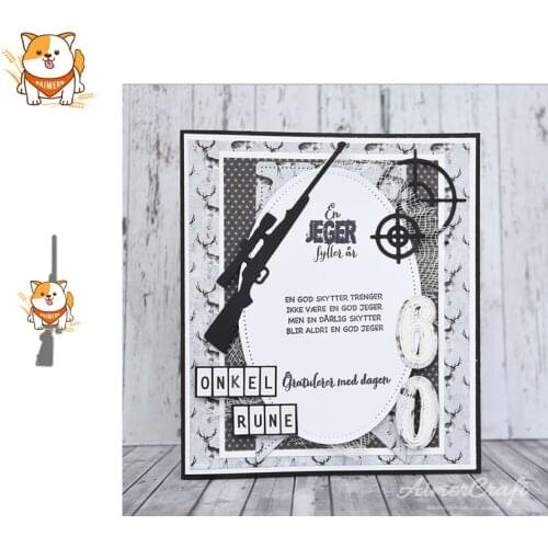 Shotgun Hunting Metal Cutting Dies Scrapbooking Stencil DIY Decorative Craft Embossing Die Cuts Card Making New Dies For 2019
