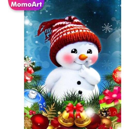 MomoArt DIY Diamond Painting Snowman New Arrival Diamond Mosaic Winter Full Drill Square Embroidery Cross Stitch Christmas Gift