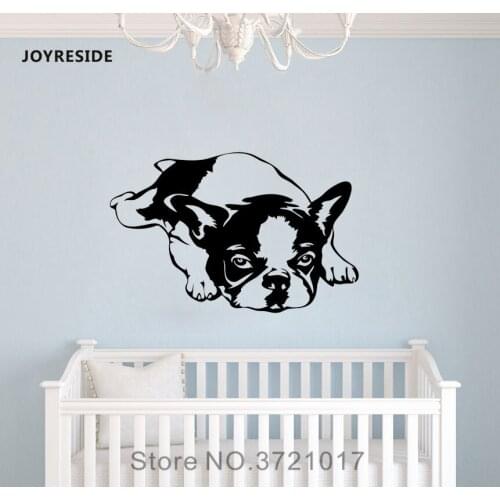 JOYRESIDE French Bulldog Wall Animal Decal Vinyl Sticker Decor Home Kids Interior Living Room Interior Dorm Design Murals A262