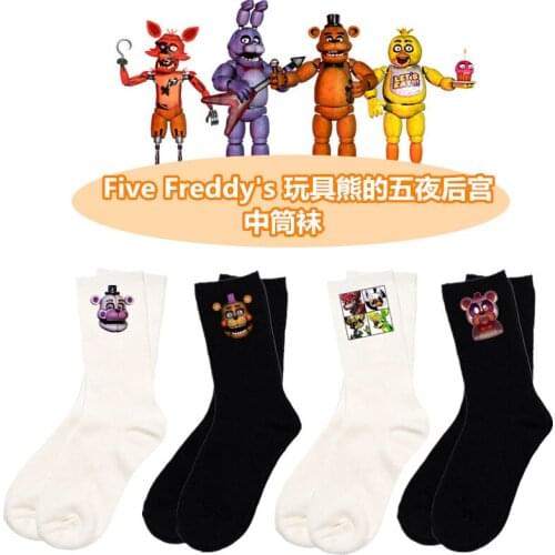 Cartoon Men Sock Crew Standard Socks Man Unisex White Casual Fashion Sox Print Adult Cotton Soft Classic Autumn Winter Sokken