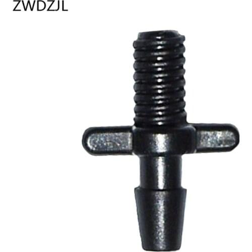Irrigation 3/5 threaded connector barbed 1/8 "garden hose splitter Greenhouse irrigation PE hose water diverter adapter 50pcs