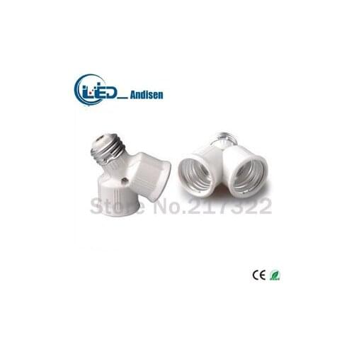 E27 TO 2 E27 adapter Conversion socket High quality material fireproof material two e27 socket adapter Lamp holder