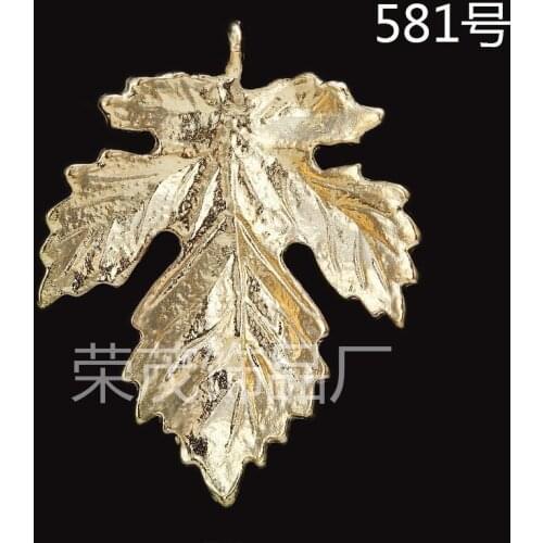 Wholesale 50pcs/lot Gold color metal alloy charm maple leaf charm fit jewelry making free shipping