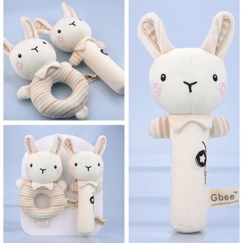 1Pc Baby Rattles Soft Cartoon Cute Plush Animal Rattles Toys Child Educational Handbells Soft Toddler Baby Comfort Toys