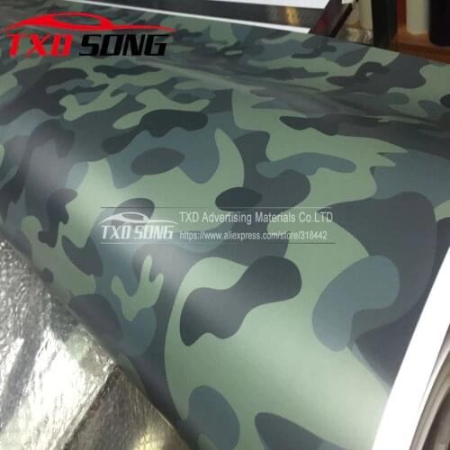 Premium Dark Green Camouflage Vinyl Wrap Film Auto Sticker Vinyls Film Camouflage Car Wrap for Car Wrapping by free shipping