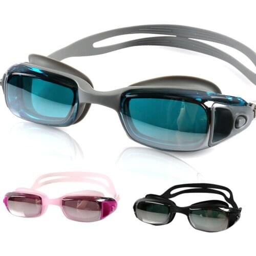 Piscina Professional Swim Goggles Anti Fog Uv Plating Glasses Electroplate Mirrored Eyewear Adult Men Or Large Frame Waterproof