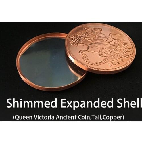 Shimmed Expanded Shell ( Tail, Copper) Magic Tricks Stage Close Up Mgaie Mentalism Illusion Gimmick Props Magia Professional