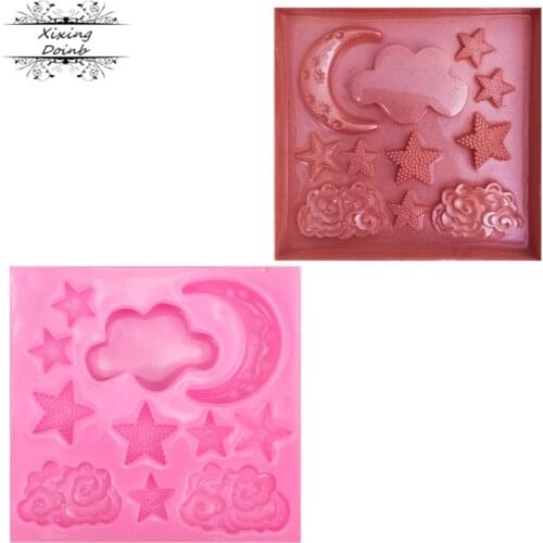Star Moon cloud shape silicone mold DIY fudge cake mold Chocolate Mold kitchen baking utensils cake decoration tools