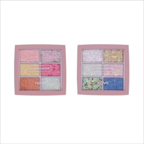 NOVO5311 Colorful Candy yan ying pan Shiny Sheet Glitter Pearlescent Eyeshadow No Makeup xue sheng kuan Glitter eyeshadow T1340