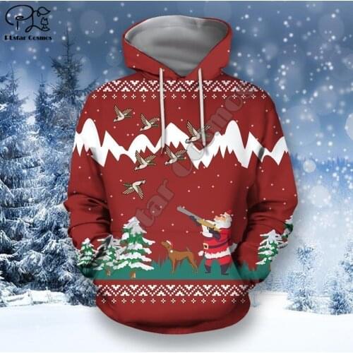 PLstar Cosmos Merry Christmas Santa Claus 3D Printed Hoodies Sweatshirts Zip Hooded For Men And Women Casual Streetwear Style-30