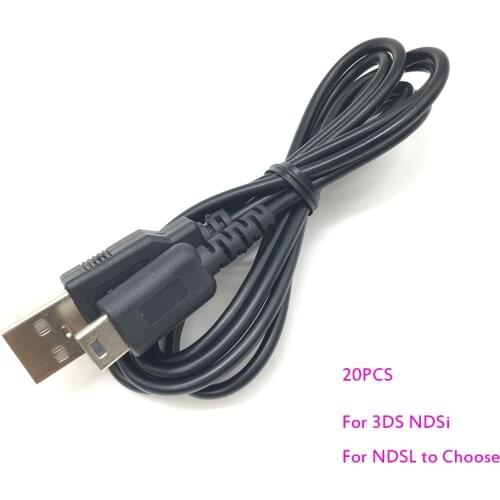 20PCS For 2DS 3DS XL LL NDSi USB Charge Cable Cord For NDSL Power Charging Cable