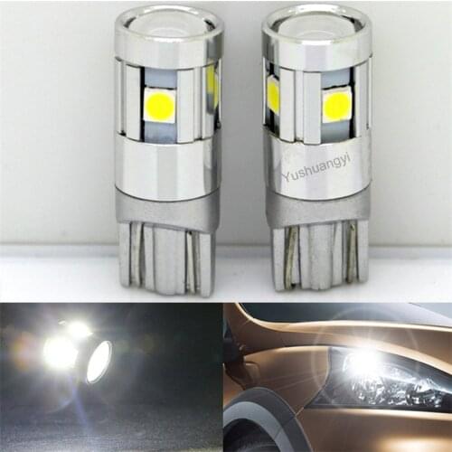 10pcs White T10 3030 5SMD Canbus LED Interior Bulbs For Car Trunk Bulb License Plate Lights DC 12V