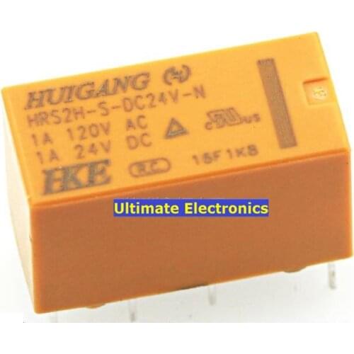 10pcs signal relay HRS2H-S-DC24V-N 24V/8 foot/2A/ two sets of environmental protection
