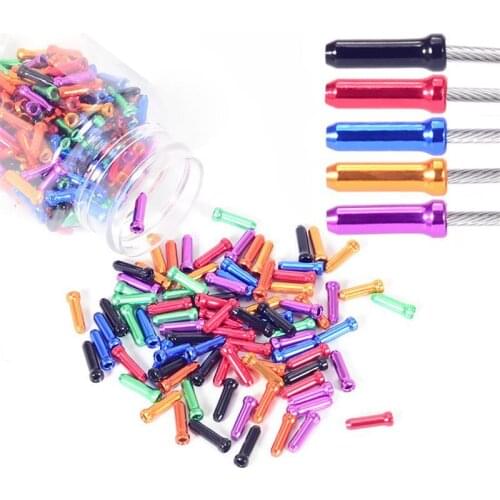 10pcs/set Bicycle Brake Wire Aluminum Alloy Tail Cap 8 Colors Bicycle Brake Cable End Protection Cover Brake Line Cable End Cap