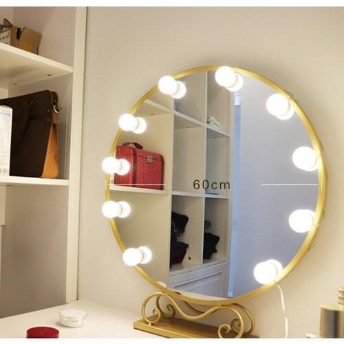 10 LEDs Bulb Hollywood Makeup Mirror Lamp Dimmable 3 Mode USB LED Vanity Mirror Lighting Kit Headlight Dresser Lamp Nightlight