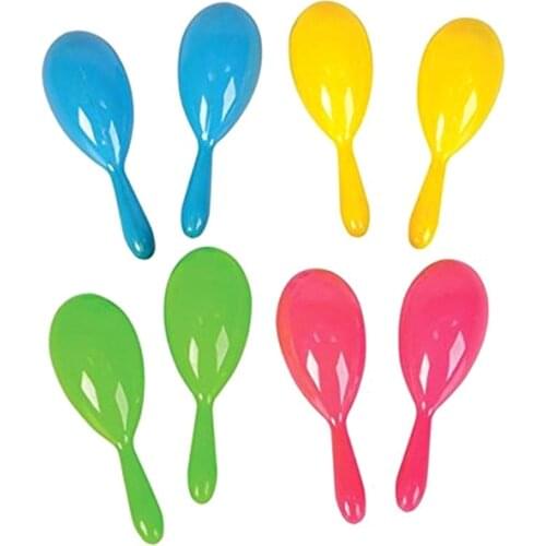 24 Neon Maracas,Bright And Colorful Party,New Year Party Noise Maker,4 Inch Neon Maracas-Mexican Carnival,Luau Party Or Classr