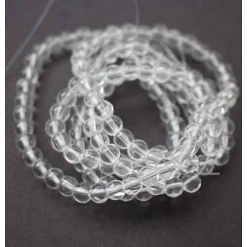 4mm 6mm Clear glass beads 1string about 80cmor jewelry making