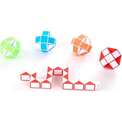 5Pcs Magic Snake Ruler Puzzle Antistress Cube Twist Snake Folding Educational Toy kids child Magic Ruler Cube