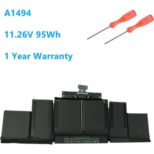 A1494 A1398 Laptop Battery For Apple Macbook Pro 15" Retina A1398 (2013 year) ME293 ME294 MGXA2 MGXC2 A1494 11.26V 95Wh