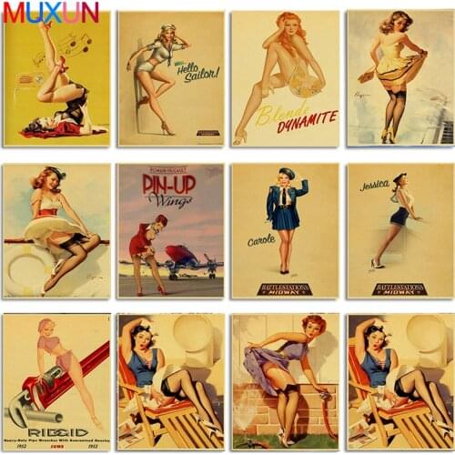 Full Square/Round Drill Diamond Painting Sexy Lady American Pin Up Art 5D Diamond Embroidery Cross Stitch New Year Decor Rp636