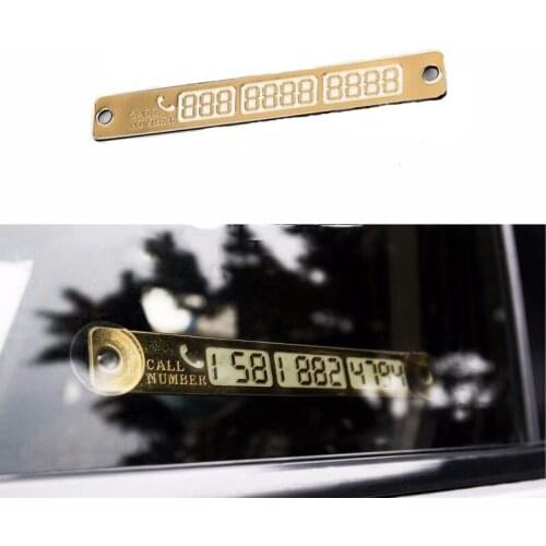 Car SUV Styling Front Rear Windshield Temporary Parking Card Phone Number Card with Sucker