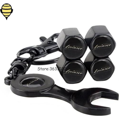 For Lorinser Logo Car Styling Wheels Tire Valve Stem Caps For Mercedes-Benz E Class W124 W168 W205 E320 G500 GLE320 GLC200 ML550