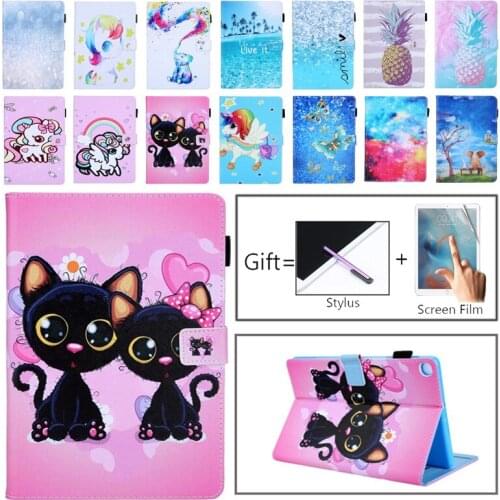 Case For Samsung Galaxy Tab A 2019 10.1 inch T510 T515 SM-T510 T515 Cover Funda Tablet Fashion Painted Unicorn Cat Stand Shell