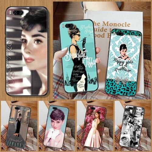 Audrey Hepburn Phone Case For Xiaomi Mi Note 8 9 10 11 9T 10T A3 Lite Pro Ultra black soft cell cover painting back 3D funda