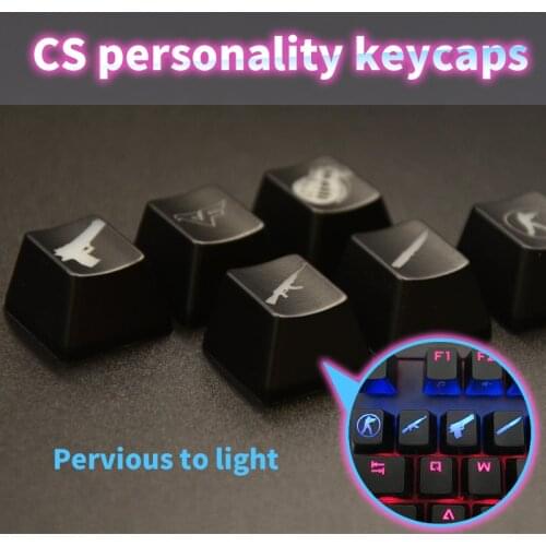 CS GO Gaming keycap Key Button CSGO CF key game keycaps Game Accessories Personality Pervious ABS Cap for Mechanical keyboard