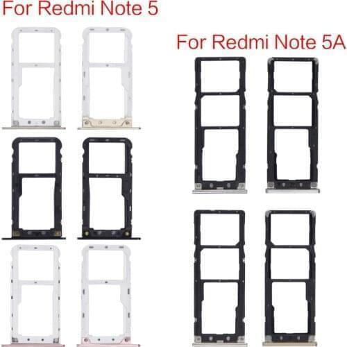 10pcs/lot Sim Reader Card Slot Holder Port For Redmi Note 5 5A Sim Card Reader Tray Socket Slot Holder
