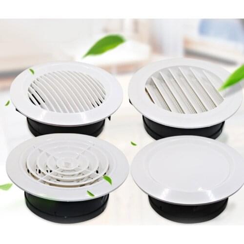 E5BE 3/5 Inch ABS Air Vent Adjustable Round Exhaust Louver Grille Air Ventilation Cover Duct Fan Outlet Vent Soffit Air Vent
